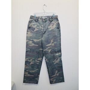 Suburban Camo Jeans Cotton Duck Y2K Gorpcore 34x31 Baggy